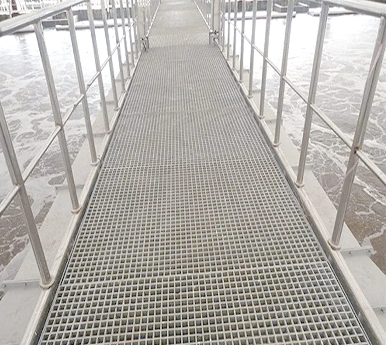 FRP grating used in water treatment plant for enhanced corrosion resistance FRP grating used in water treatment plant for enhanced corrosion resistance